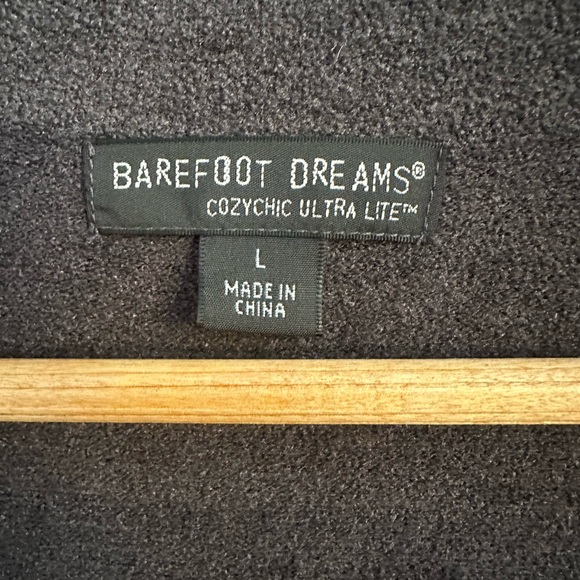 Barefoot Dreams Chocolate Open-Front Short Sleeve Cardigan - Picture 2 of 7